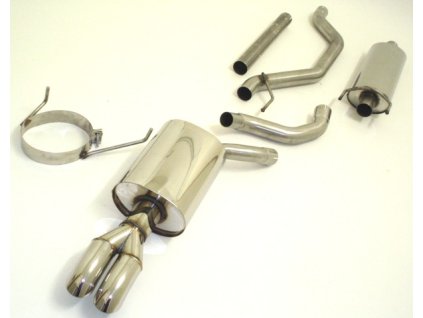 Nerezový výfuk - středový a koncový díl - 63,5 mm