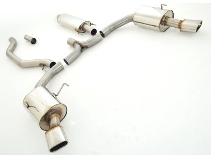 Nerezový výfuk Duplex - středový a koncový díl - 76 mm