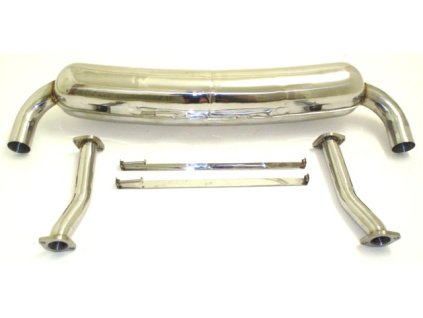 Nerezový výfuk Duplex - koncový díl - 63,5 mm