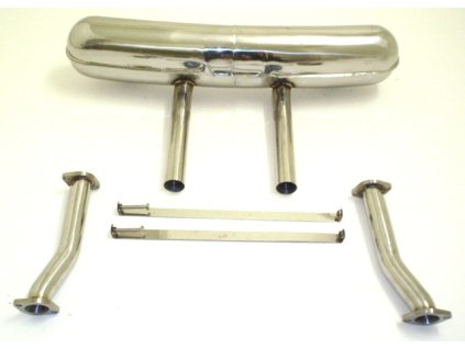 Nerezový výfuk na střed vozu - koncový díl - 63.5 mm