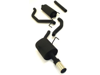 Hliníkovaný výfuk - středový a koncový díl - 63,5 mm