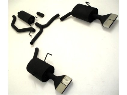 Hliníkovaný výfuk - středový a koncový díl - 63,5 mm