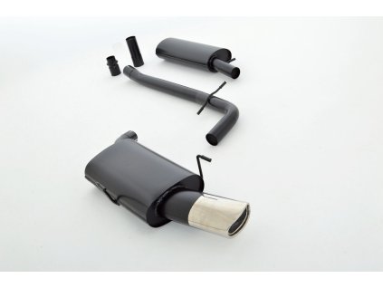 Hliníkovaný výfuk - středový a koncový díl - 63,5 mm