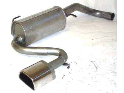 Koncový díl výfuku na střed vozu - hliníkovaný