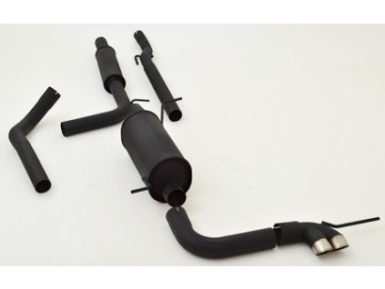 Středový a zadní tlumič výfuku na střed vozu - hliníkovaný