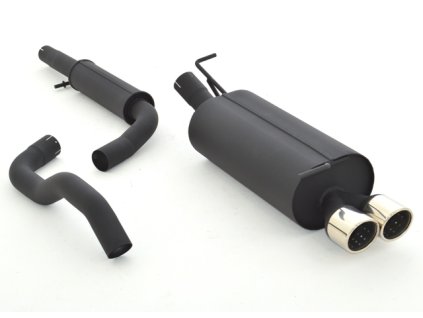 Středový a zadní tlumič výfuku - hliníkovaný