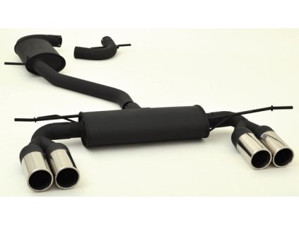 Středový a zadní tlumič výfuku Duplex - hliníkovaný