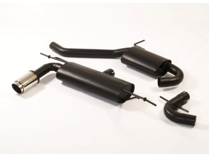 Středový a zadní tlumič výfuku - hliníkovaný