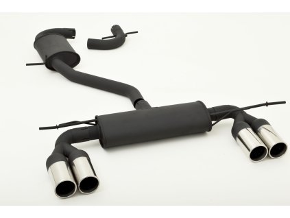 Středový a zadní tlumič výfuku Duplex - hliníkovaný