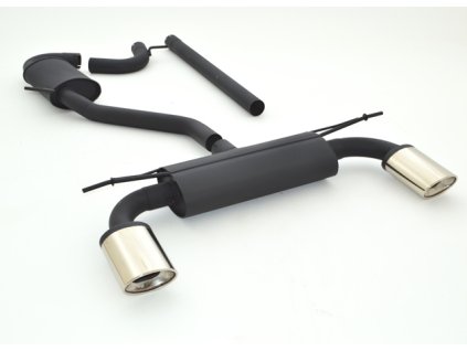 Středový a zadní tlumič výfuku Duplex - hliníkovaný