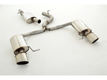 Středový a koncový díl výfuku Duplex 76 mm - NEREZ