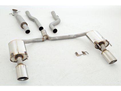 Nerezový výfuk Duplex - středový a koncový díl - 76 mm