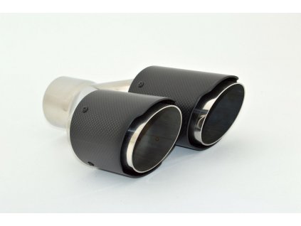 Carbon koncovka výfuku dvojitá - 2 x 90 mm "levá"
