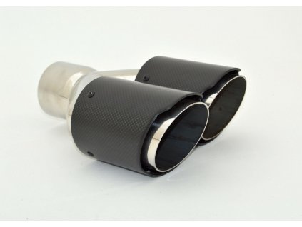 Carbon koncovka výfuku dvojitá - 2 x 90 mm "pravá"