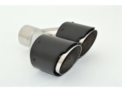 Carbon koncovka výfuku dvojitá - 2 x 100 mm "pravá"