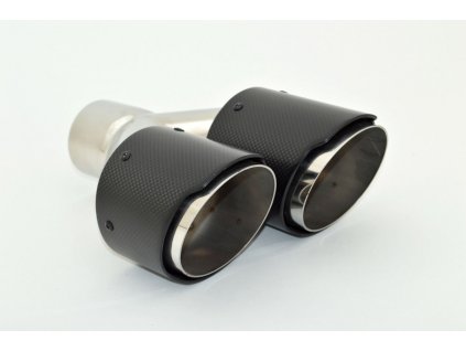 Carbon koncovka výfuku dvojitá - 2 x 100 mm "levá"