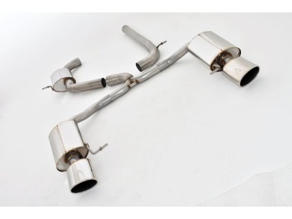 Nerezový výfuk Duplex - středový a koncový díl - 76 mm