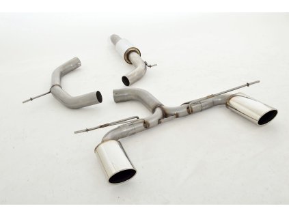 8P - nerezový výfuk - středový a koncový díl Duplex 76 mm