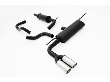 8V - pohliníkovaný výfuk - středový a koncový díl 63,5 mm