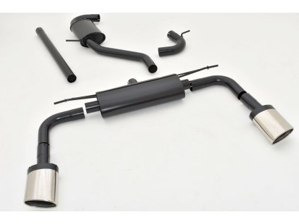 8V - pohliníkovaný výfuk - středový a koncový díl Duplex 63,5 mm (S3)