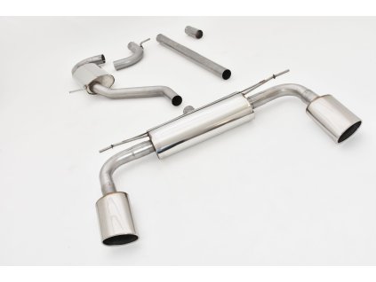 8V - nerezový výfuk - středový a koncový díl Duplex 63,5 mm (S-line)