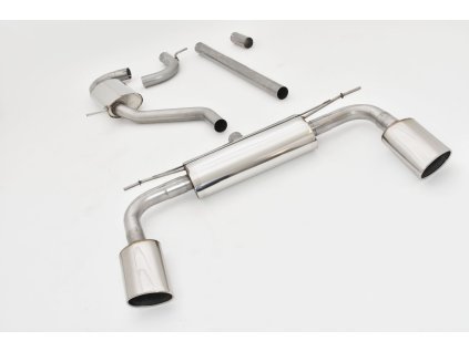 8V - nerezový výfuk - středový a koncový díl Duplex 63,5 mm ( S3)