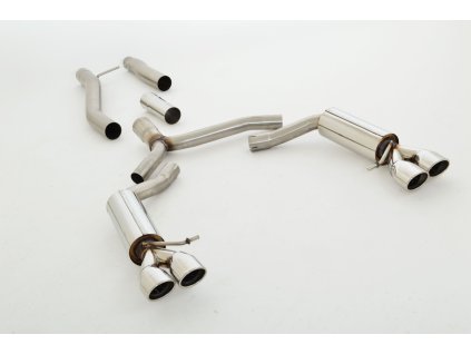 Nerezový výfuk Duplex - středový a koncový díl - 76mm (Original nárazník  S5)