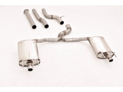 Nerezový výfuk Duplex - středový a koncový díl - 76mm