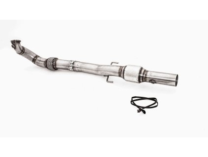 Nerezový downpipe 90 mm s 200článkovým sportovním Kat.
