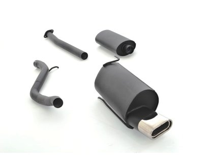 Hliníkovaný výfuk - středový a koncový díl - 63,5 mm