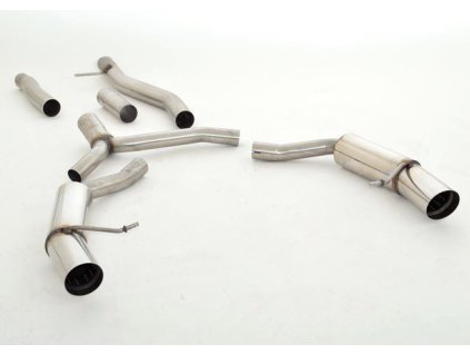 Nerezový výfuk Duplex - středový a koncový díl - 76 mm (nárazník S-Line a ostatní )