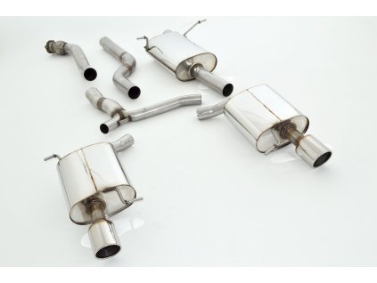 Nerezový výfuk Duplex - středový a koncový díl - 76 mm