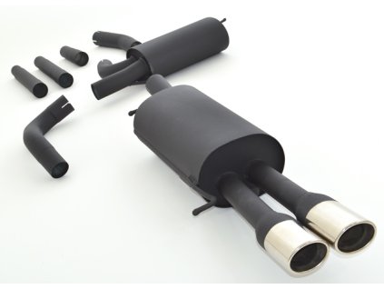 Nerezový výfuk - středový a koncový díl - 63,5 mm