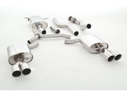 Nerezový výfuk Duplex - středový a koncový díl - 76mm (nárazník S-Line)