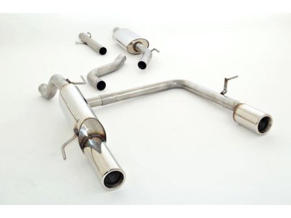 Nerezový výfuk Duplex - středový a koncový díl - 63,5 mm - Opel Corsa E