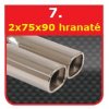7 - Nerezová koncovka výfuk - 2×72×92