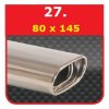 27 - Nerezová koncovka výfuku - 75×135 s absorbérem