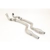 Nerezový downpipe (2x70mm) se sport HJS Kat (200)