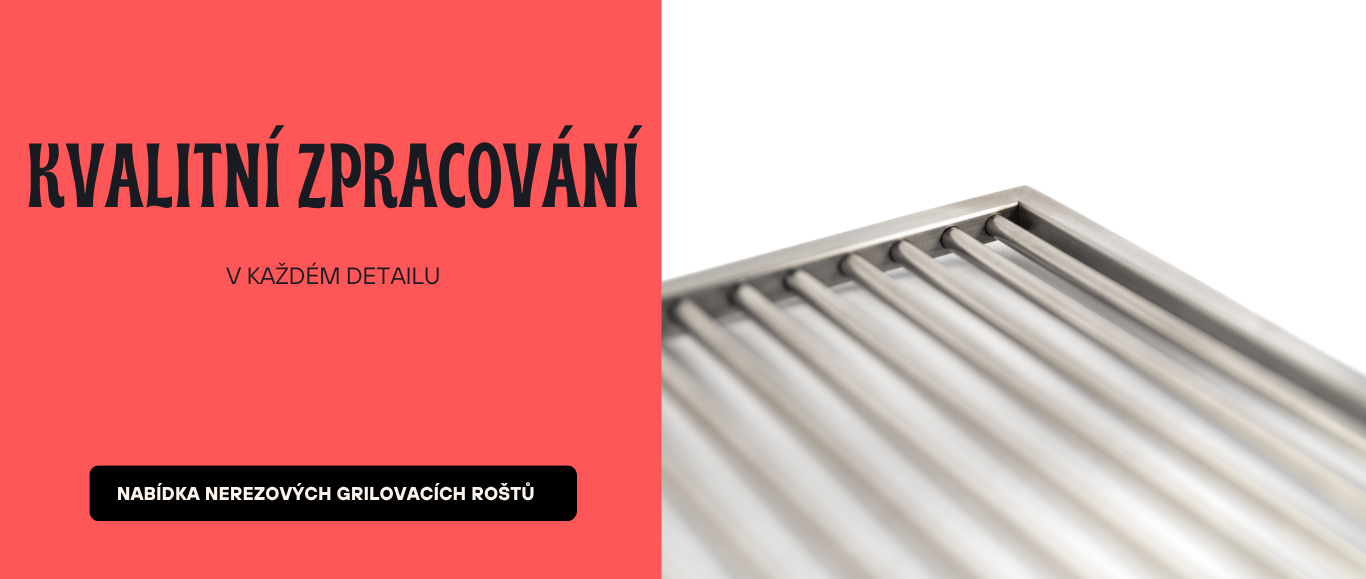 Kvalitní zpracování nerezového grilovacího roštu