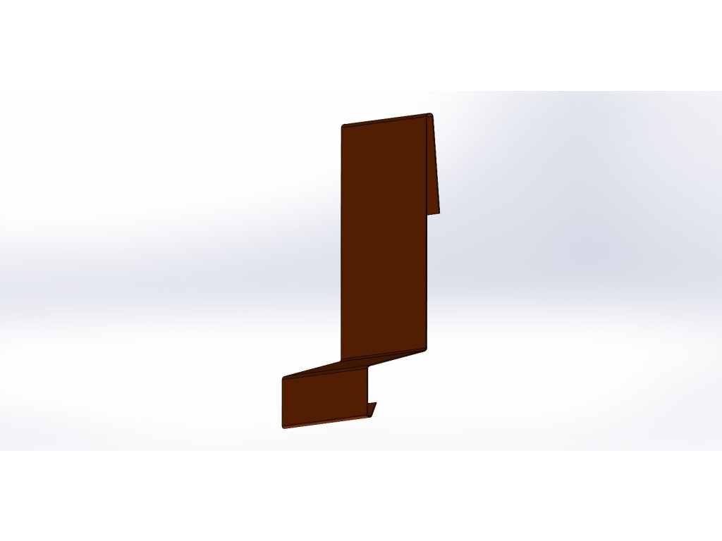 Závětrná lišta závěsná hnědá