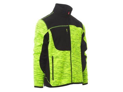 PAYPER TRAVEL softshell mikina žlutá fluo/černá