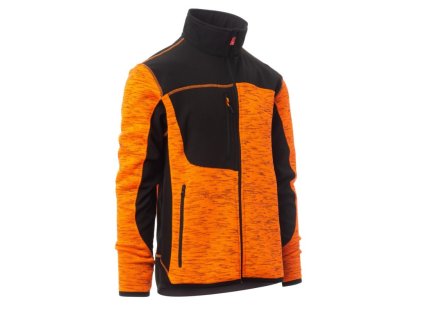PAYPER TRAVEL softshell mikina oranžová fluo/černá