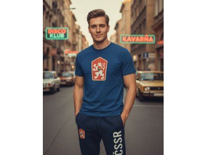 ČSSR retro pánské triko modré (Velikost. XXL)