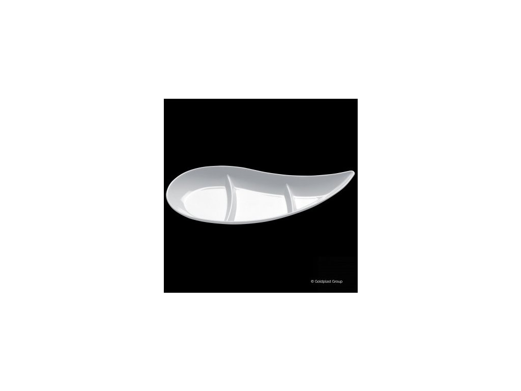 Talířek na jídlo Virgola, 12 cm, bílý