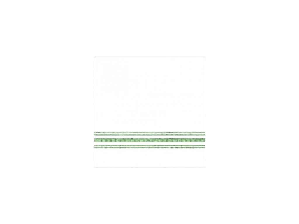 Ubrousky z netkané textilie, Bill, 40x40cm, Mank - bílé se zeleným pruhem