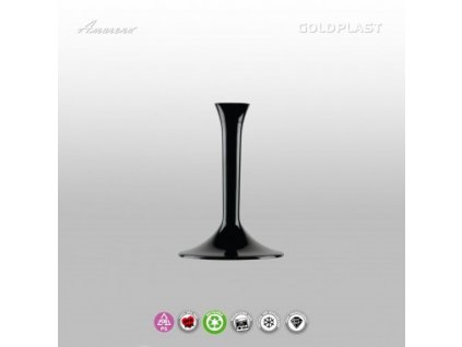 Plastová stopka na sklenice, černé