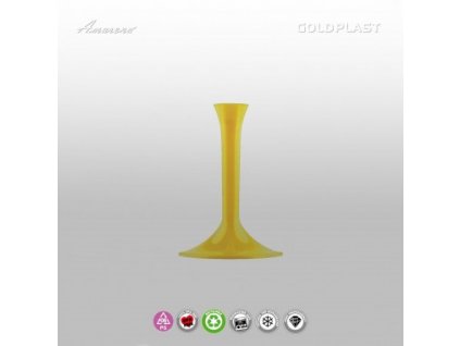 Plastová stopka na sklenice, žlutá