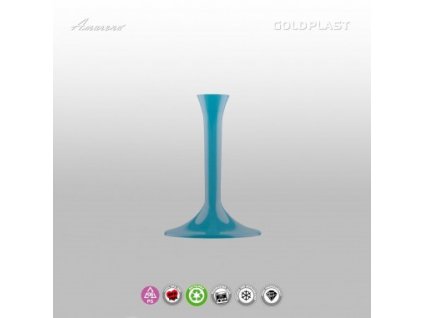 Plastové stopky na sklenice, tyrkysové