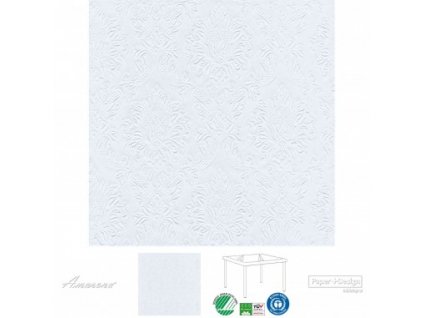 Slavnostní papírové ubrousky s reliéfem Moments Ornament Light Blue, 40x40cm, Paper+Design