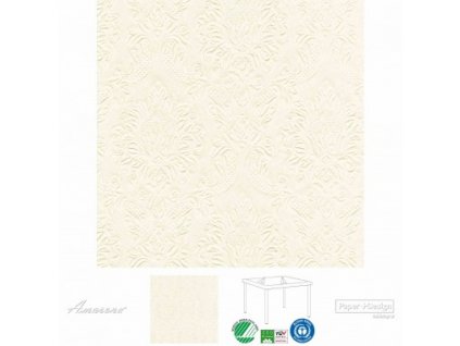 Slavnostní papírové ubrousky Moments Ornament Cream, 25x25cm, Paper+ Design